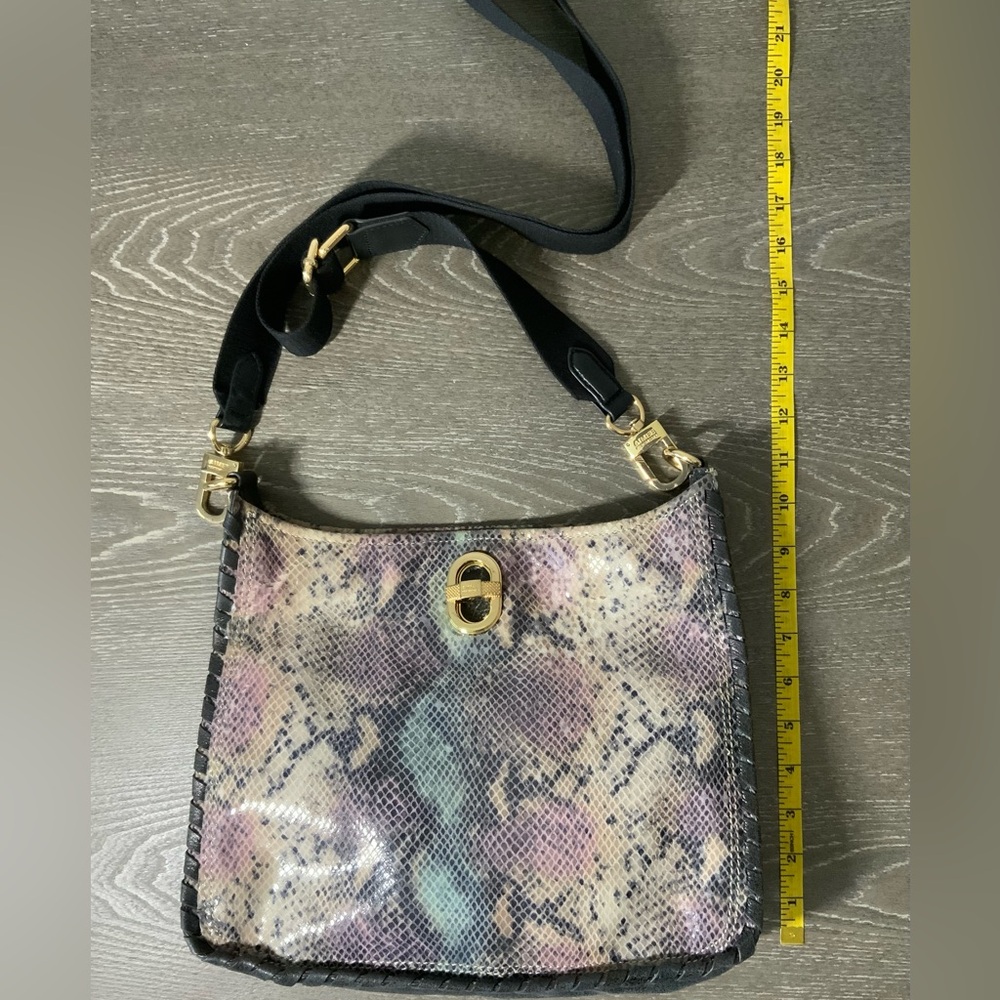 Aimee Kestenberg Multi Snakeskin Leather Crossbody Handbag. Size M - Picture 7 of 9
